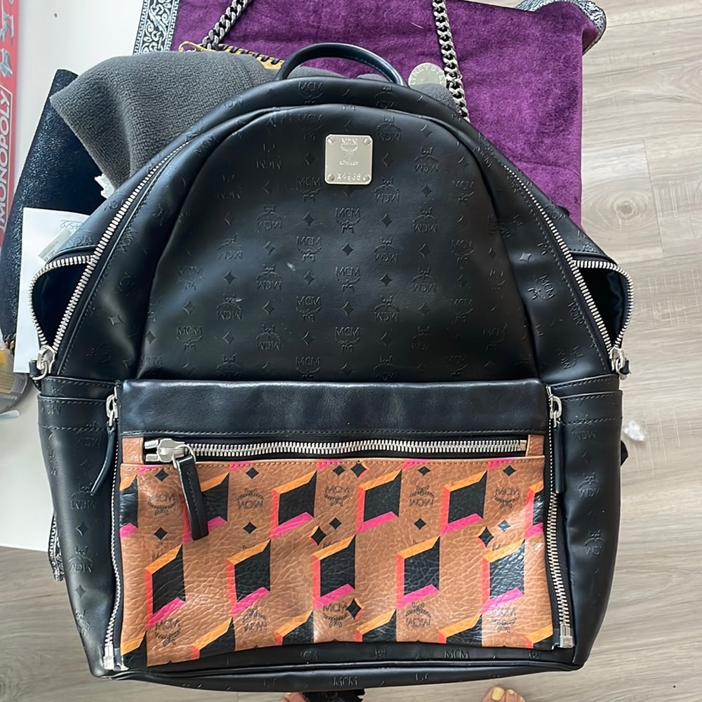 MCM leather backpack